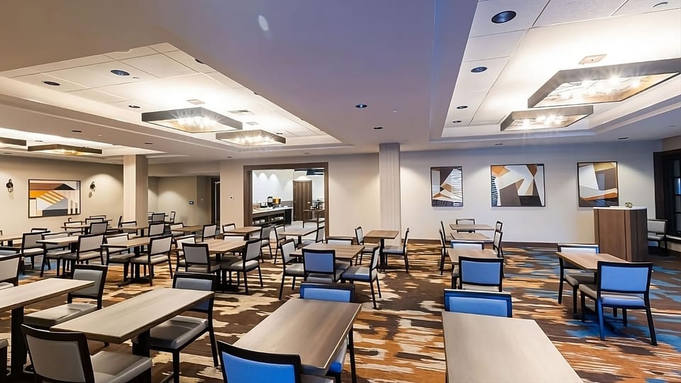 Gather for a relaxed breakfast in this bright, spacious dining room.