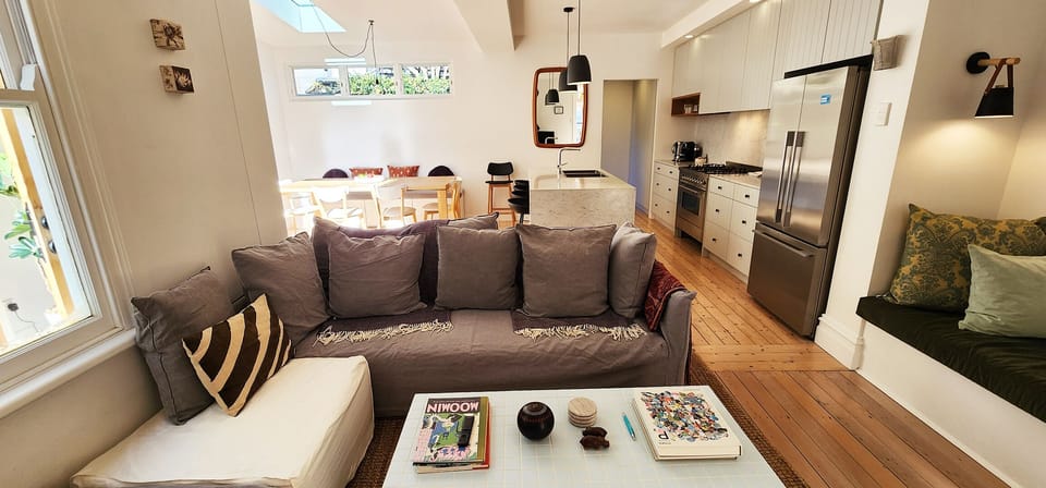 Living room located on the entry level -reverse cycle air conditioning