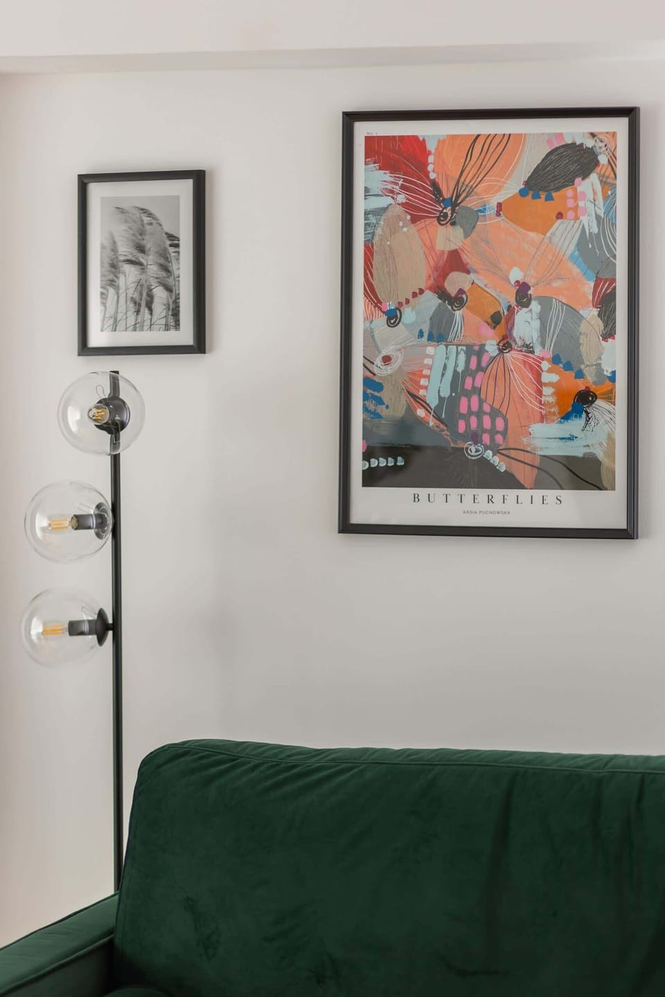 A framed artwork close-up, adding a personal and artistic element to the decor.





