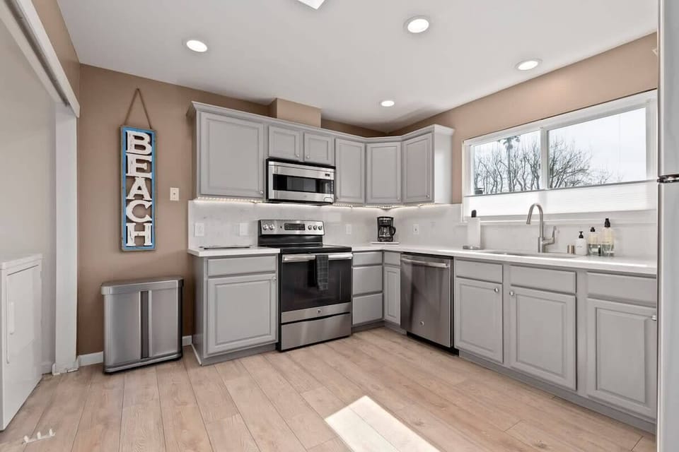 Fully stocked kitchen with Stainless Steel appliances