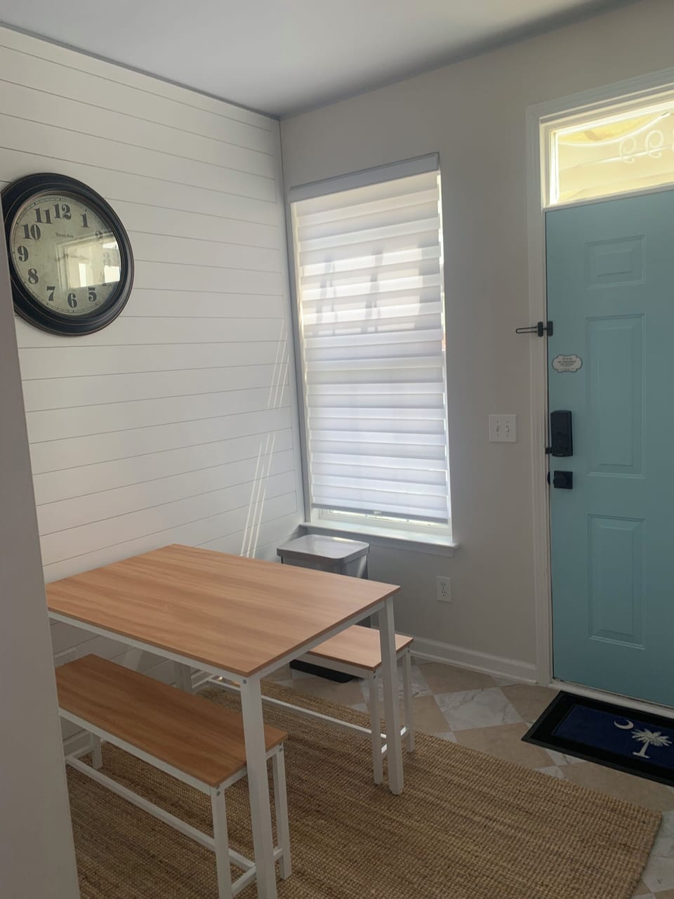 Back door (where the parking is) opens into the kitchen