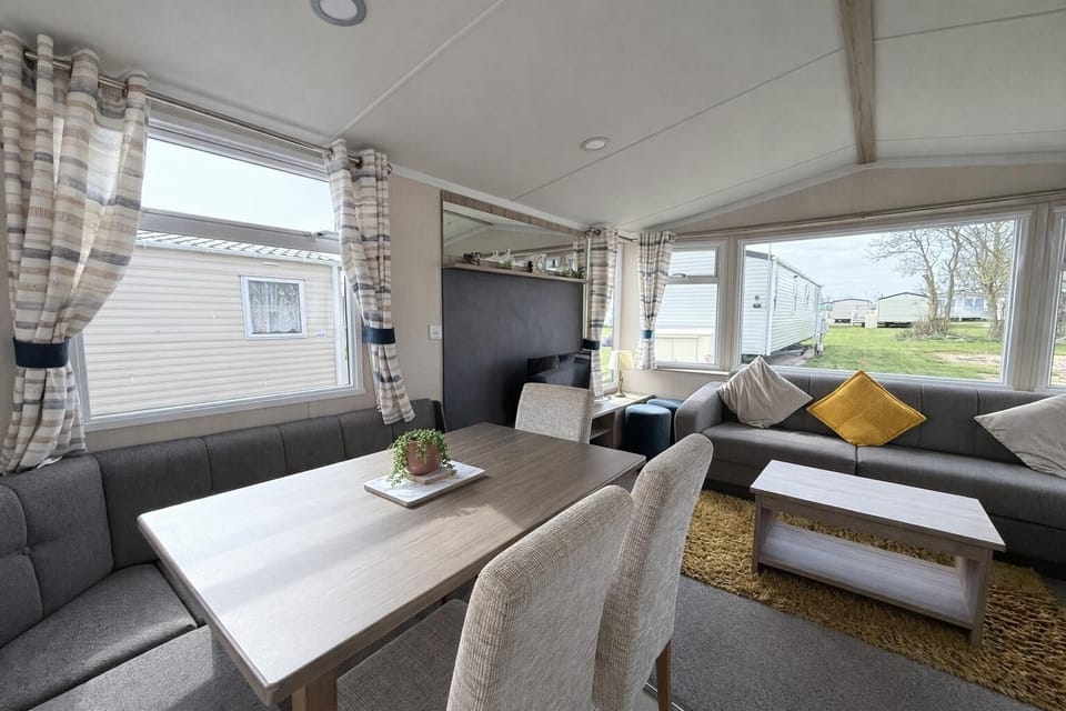 A comfortable setting to unwind and plan the next adventure of your caravan holiday.