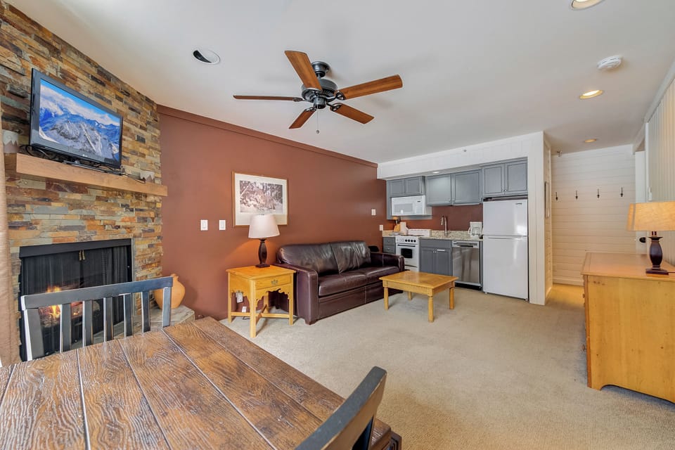Living Room with Murphy Bed Folded Up