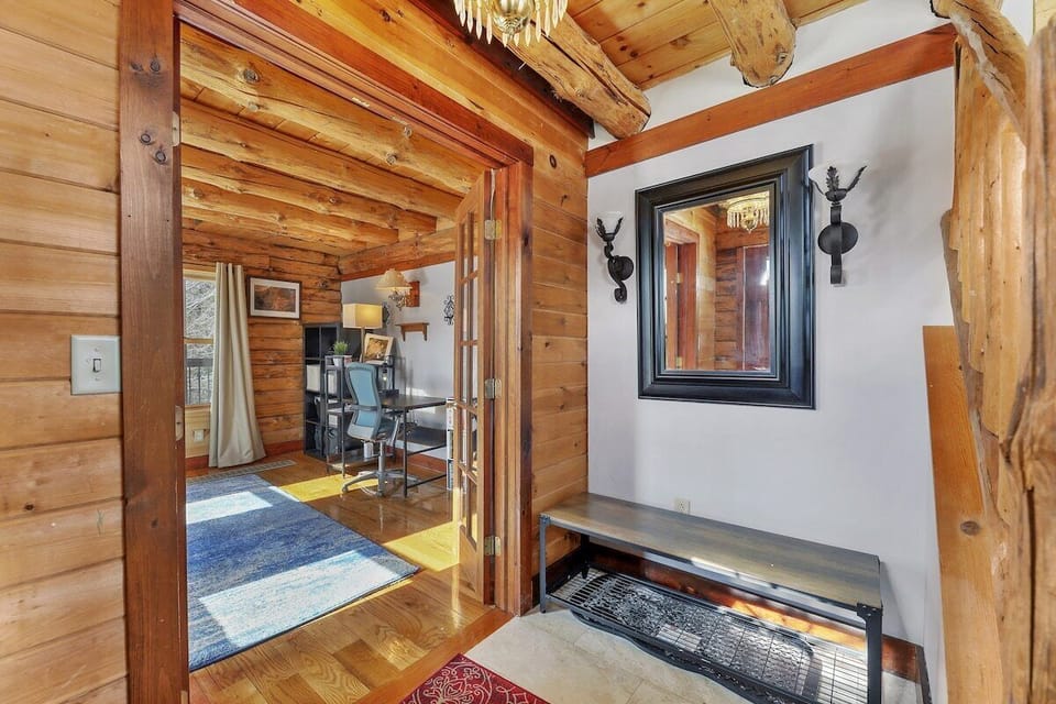 Entry to our home with a view of the office