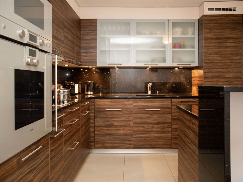 Cabinetry, Property, Countertop, Kitchen, Wood, Interior Design, Flooring, Kitchen Stove, Sink, Floor