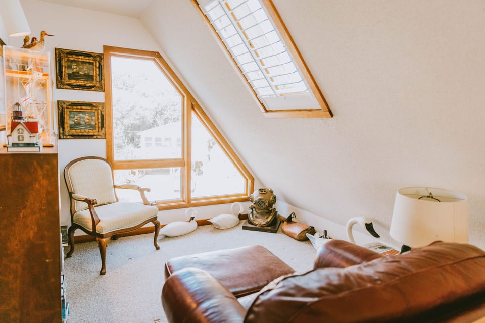 Upstairs Reading Nook + Library