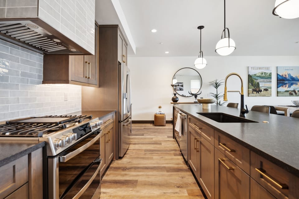 Chefs kitchen with all essentials for cooking