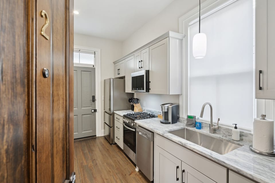 Full Kitchen View From Hallway