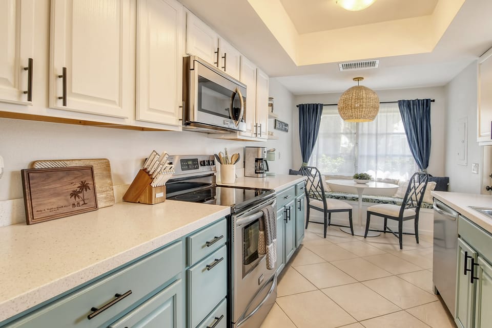 Newly rehabbed kitchen with everything you would need for an extended stay