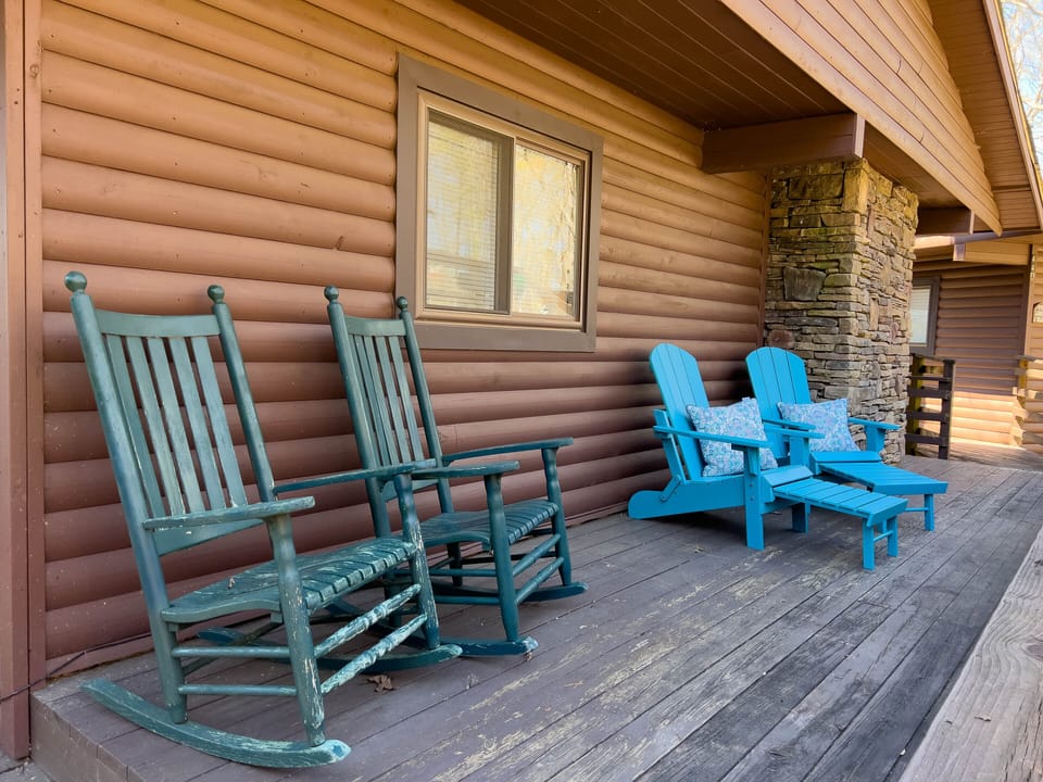 On the deck, relax while you rock, or kick back and put your feet up!