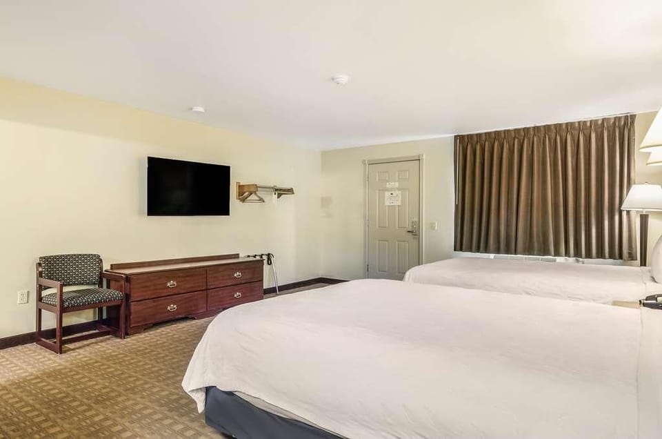 Recharge in a comfortable two-bed room after a busy day.