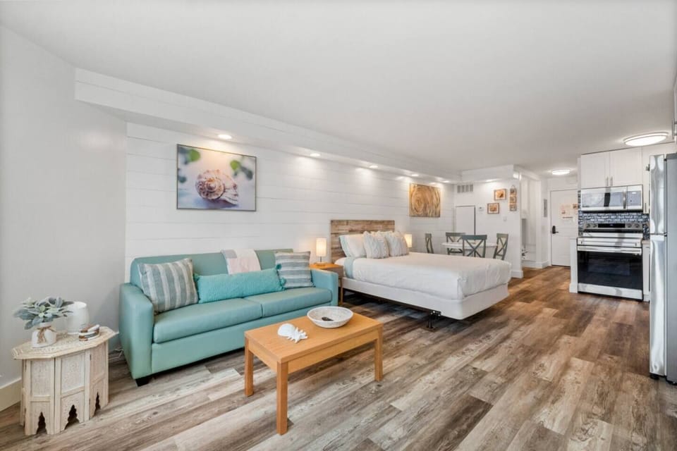 Studio bed, living room, sofa