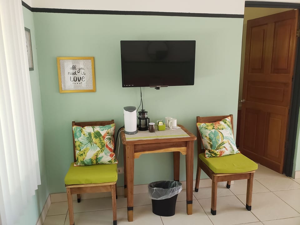 smart TV and coffee station