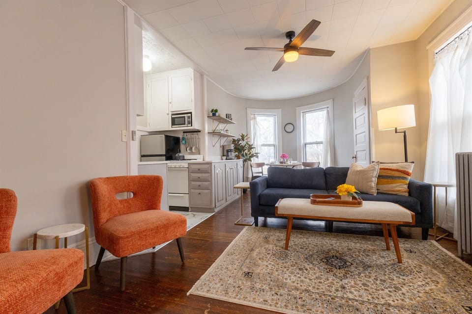 Comfortable and stylish open concept living area