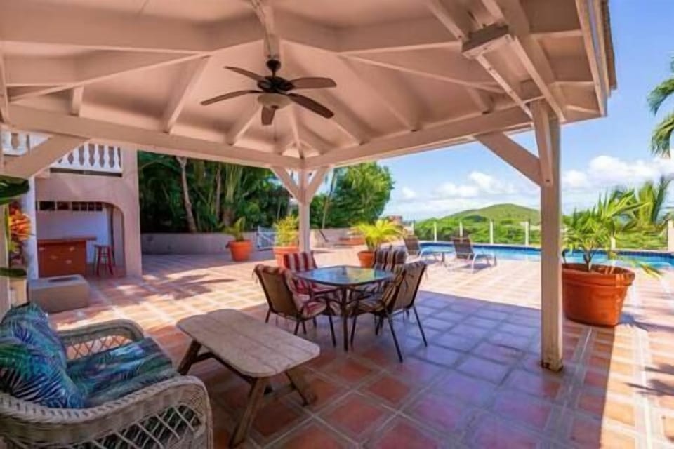 Amazing pool deck at Kapok Villas