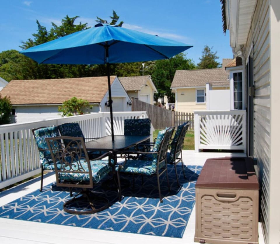Enjoy drinks or dinner on the large wrap-around deck