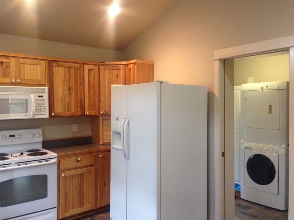 Refrigerator  and washer and dryer