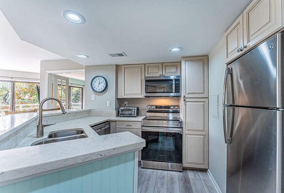 Kitchen is fully stocked to prepare meals.  Keurig & traditional coffee makers. 