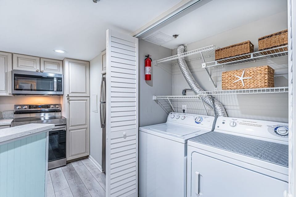 Full size washer and dryer in the condo. 