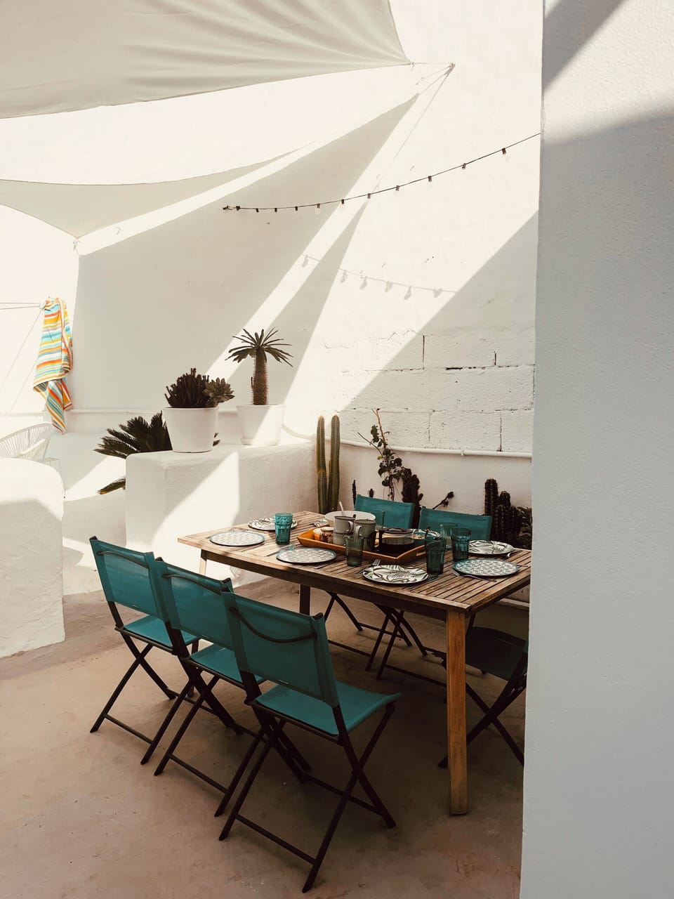 Dine on the terrace under the stars or protected from the sun.