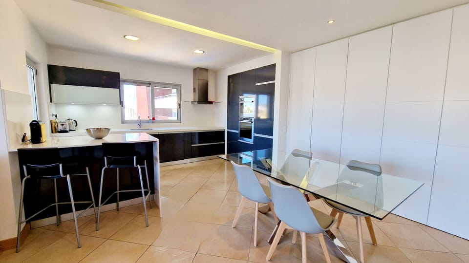 kitchen and dining area