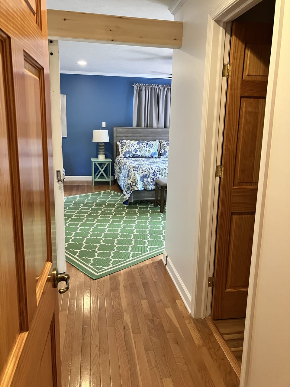 looking from living room into master bedroom