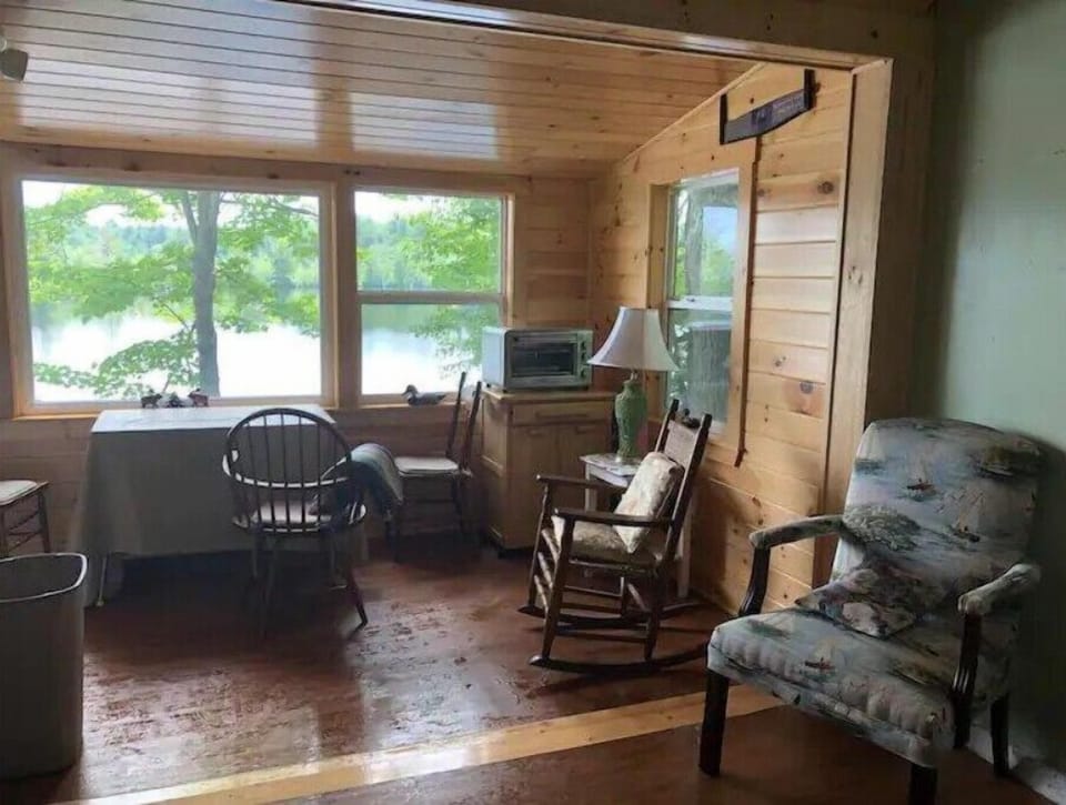 View from living room to kitchen
