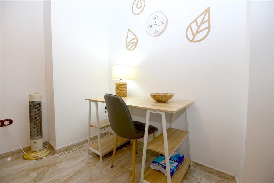 Workspace available on a side of the lounge area