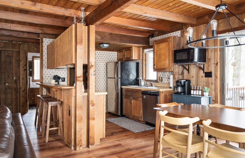 Second level kitchen and dining 