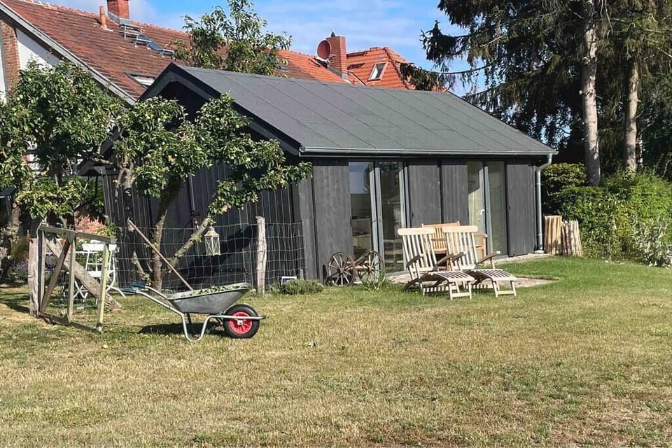 summer house from the field; East Side