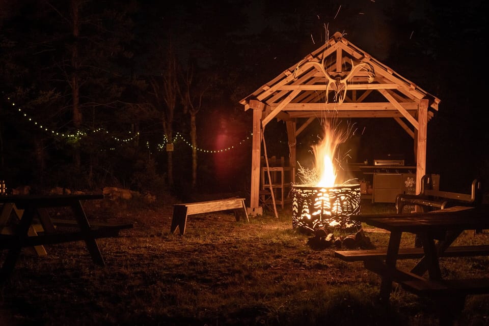 Have rip roaring fire in one of two communal spots
