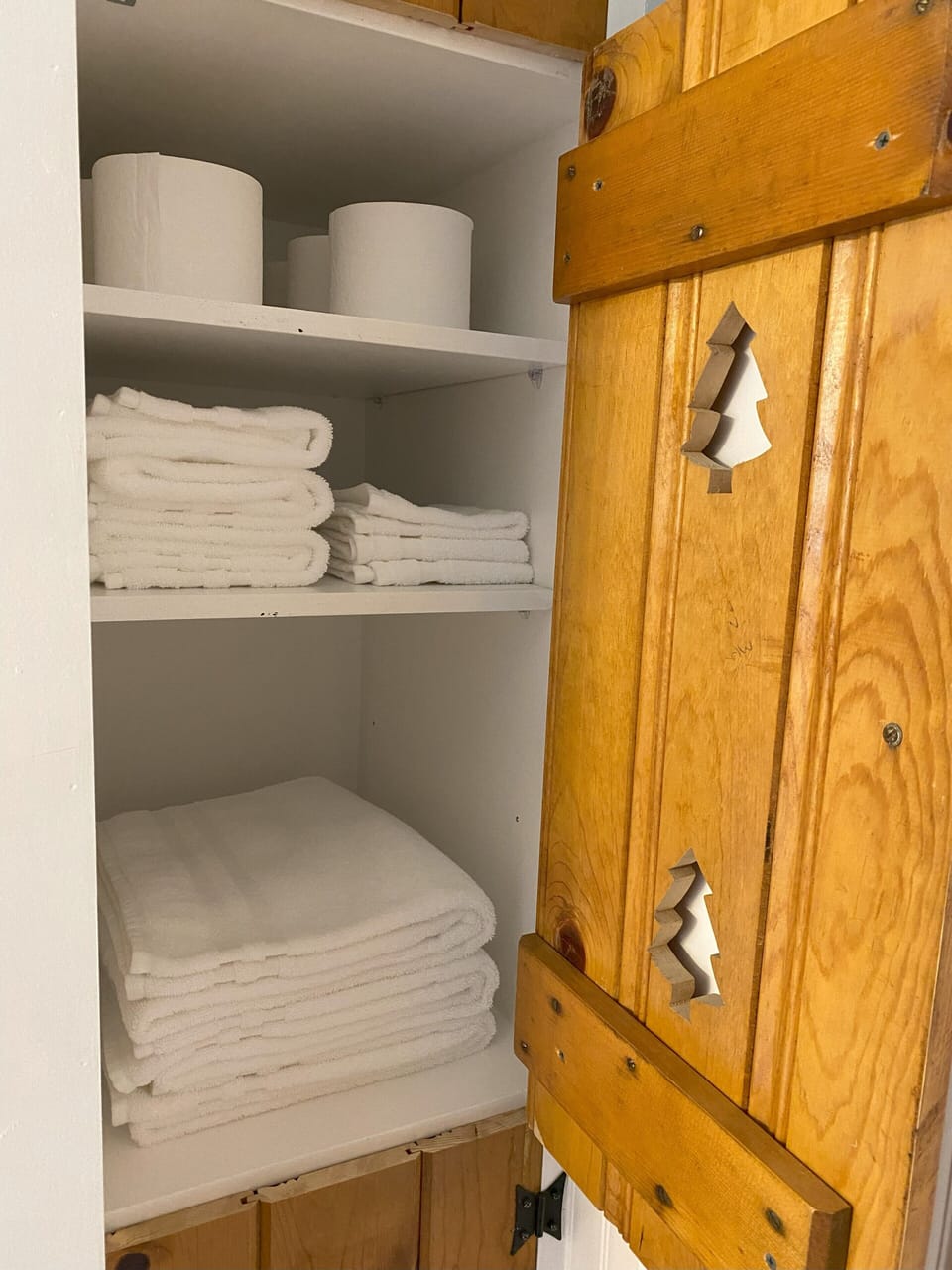 bath towels and supplies are included