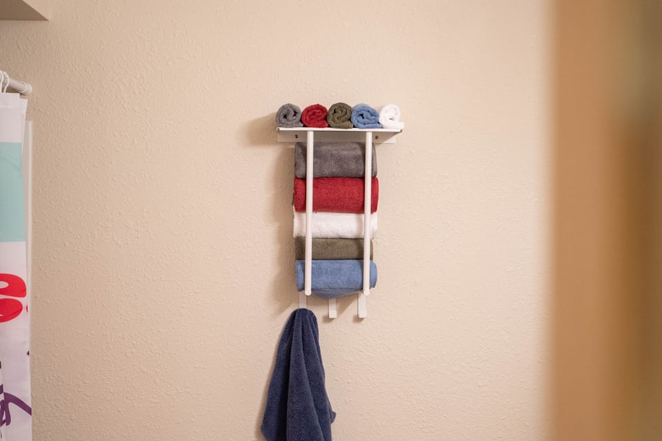 Your fully stocked bathrooms include towels, soaps, shampoo etc.