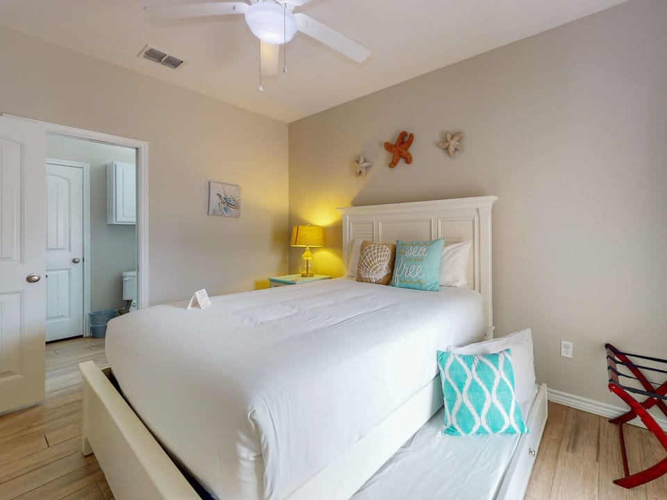 Level One, Bedroom One with Queen Bed/Trundle and Ensuite Bathroom