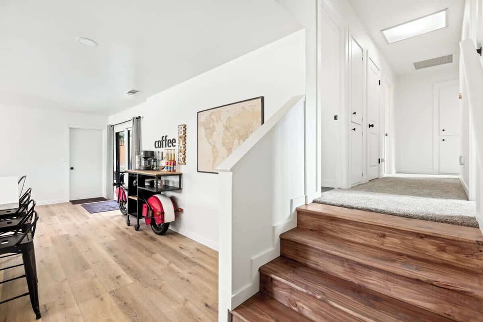 Steps to the second floor