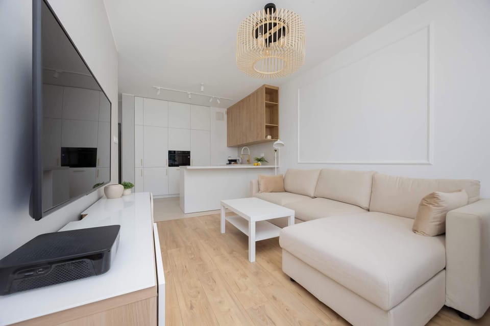 Modern TV in the apartment. 