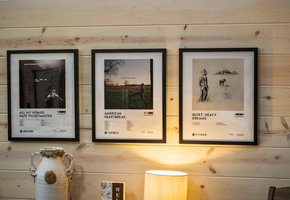 Thoughtful décor with curated art and warm lighting to make you feel at home.