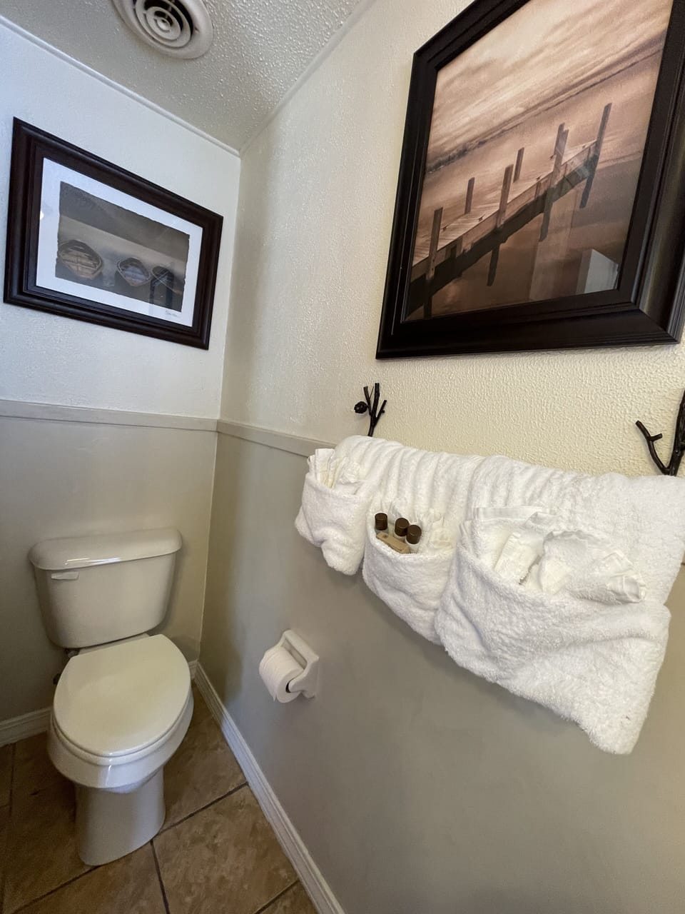Bathroom, Indoors, Toilet, Painting, Towel