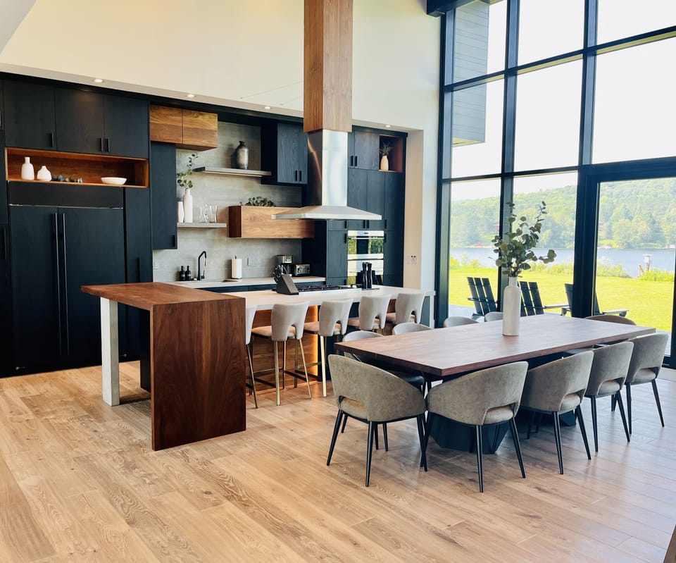 Open concept & spacious kitchen/dining.  Custom details throughout.