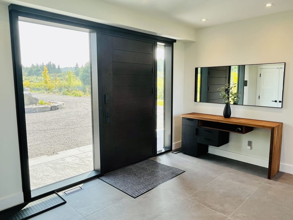 Entrance way at Modern Muskoka Getaway.  Welcome!