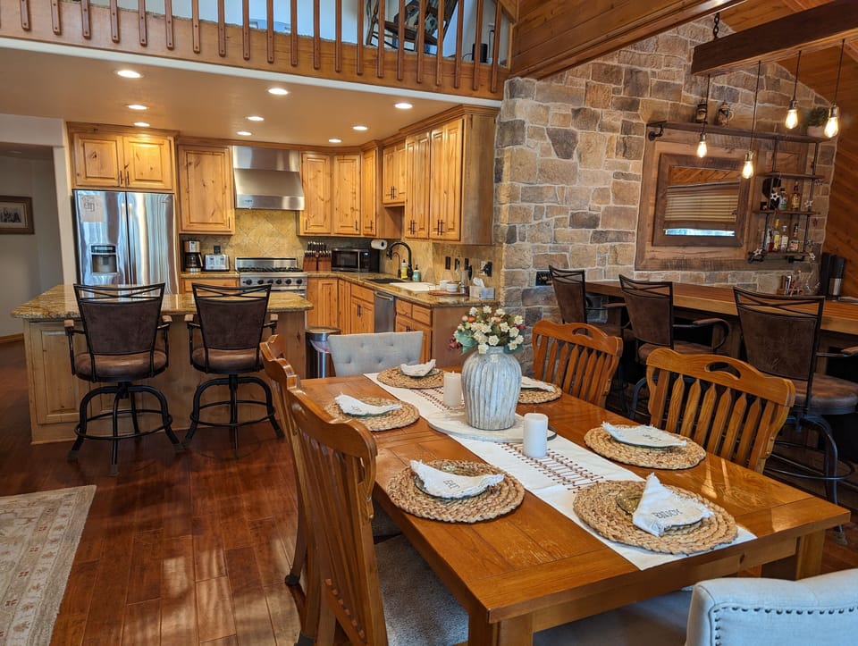 Dining table with room for 8