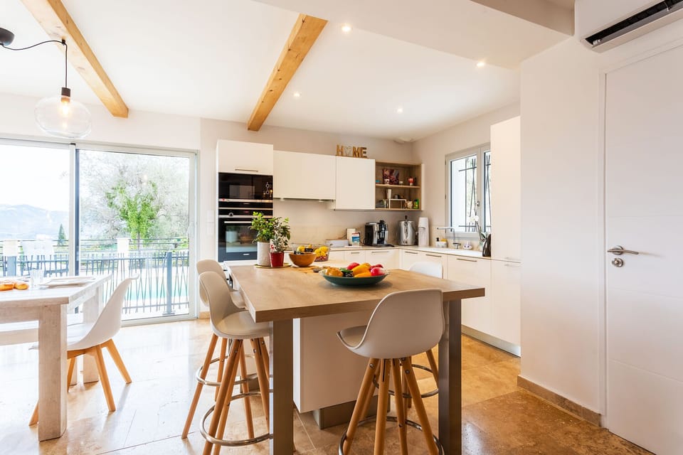 the dining room and American kitchen