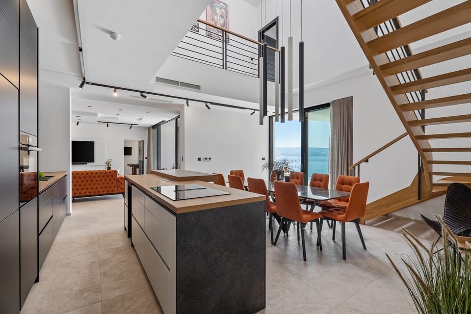 Fully equipped kitchen (38sqm) with all the amenities a modern guest needs for a comfortable stay (a Microwave, a Toaster, a Kettle, a capsule Julius Meinl coffee machine...),