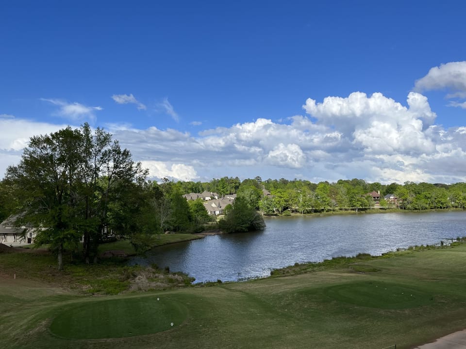 View of golf course from upstairs porch 