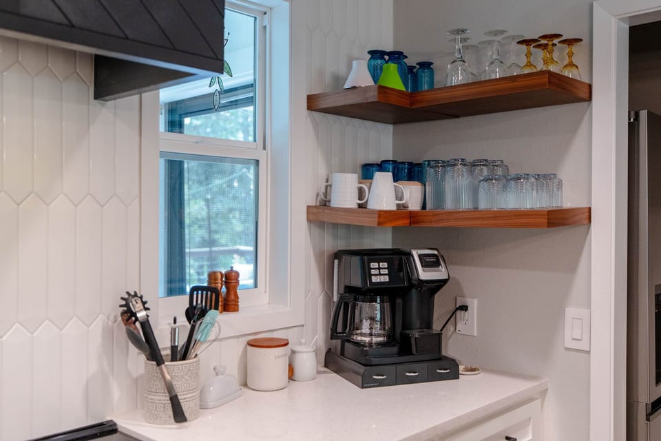 Our kitchen is well-equipped for everything from breakfast to BBQ prep.
