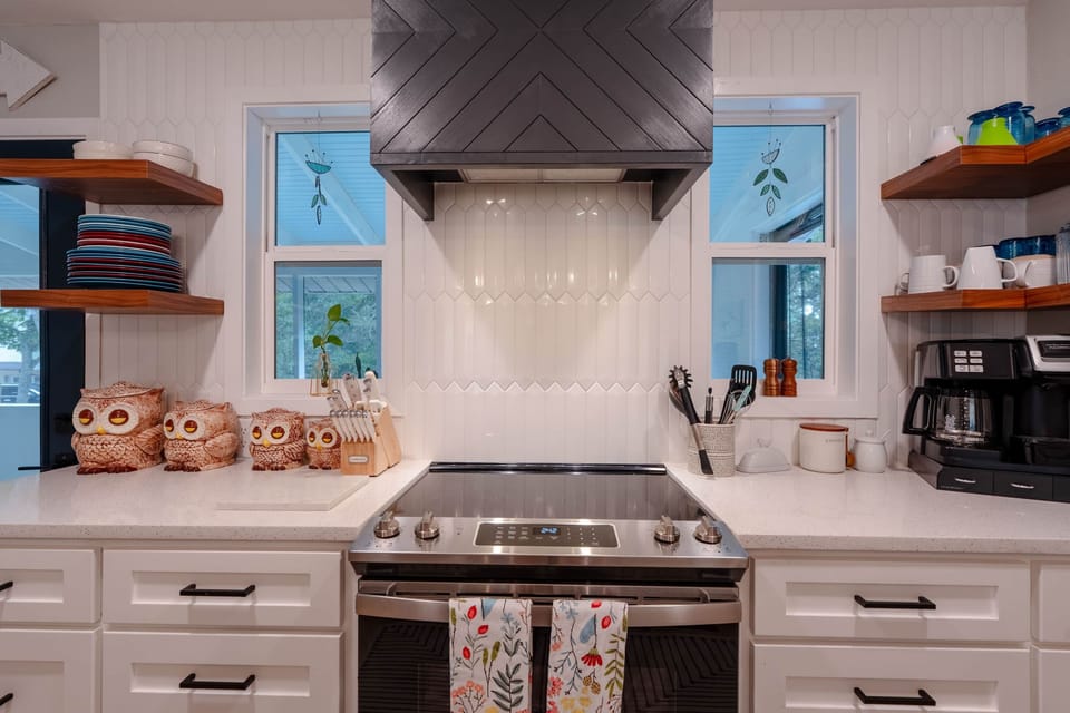 Bright countertops and plenty of prep space.