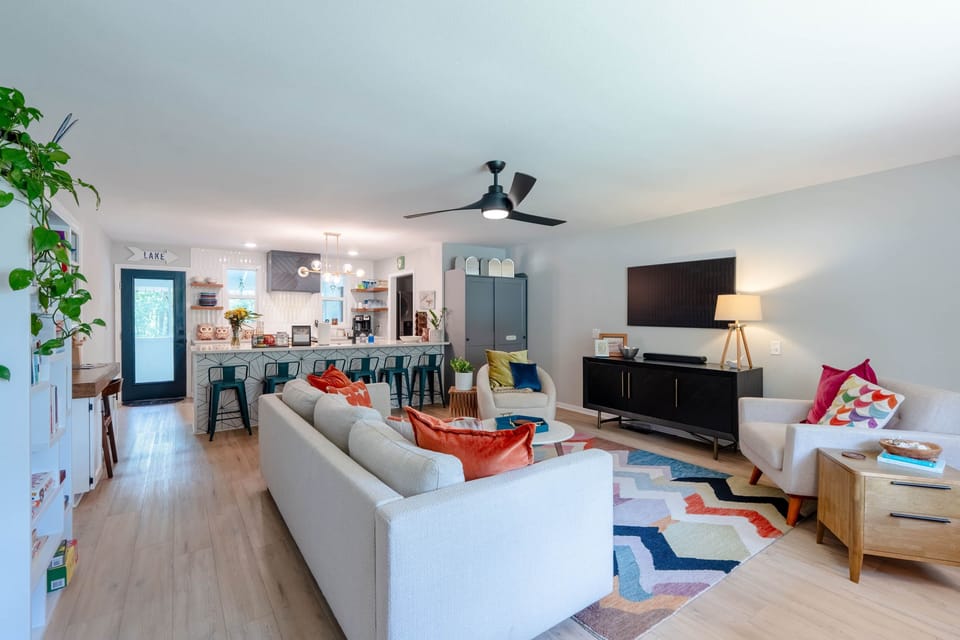 Cozy seating, bright spaces, and room for everyone to unwind