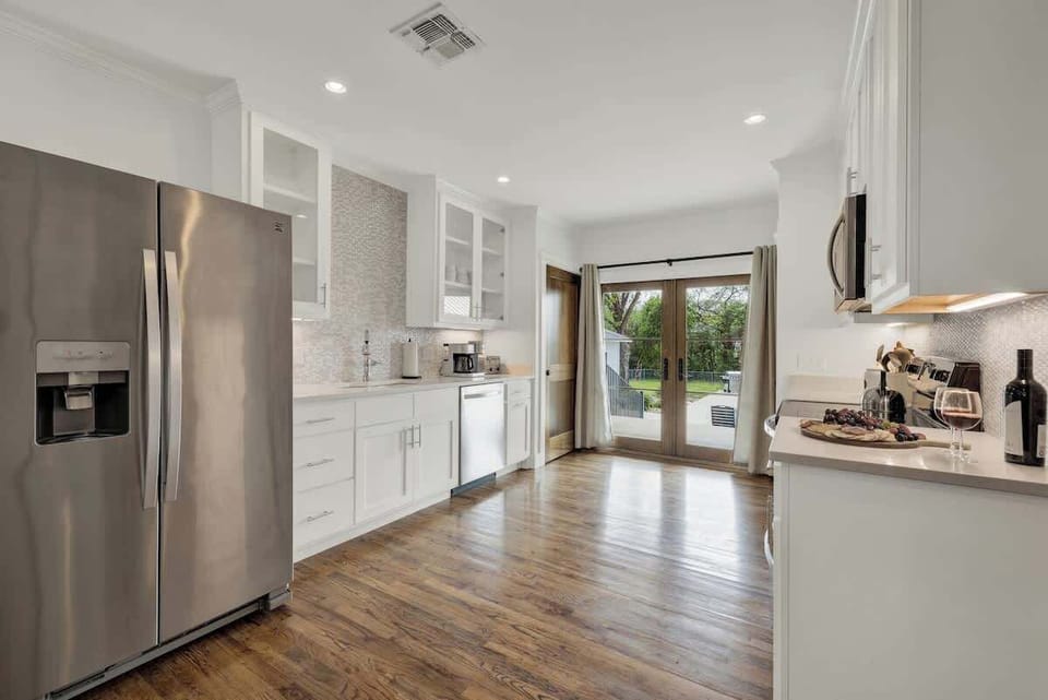 Stainless steel appliances.