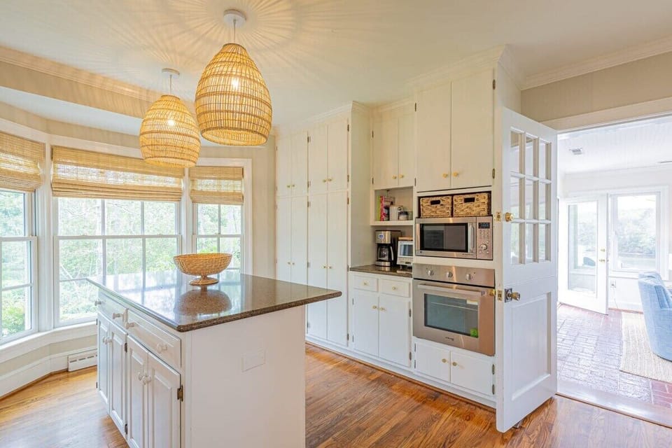 Charming country kitchen with new hardware and lots of storage