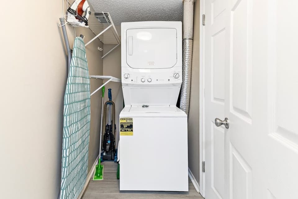 Enjoy the convenience of your own washer and dryer in the unit for the beach or longer stays.